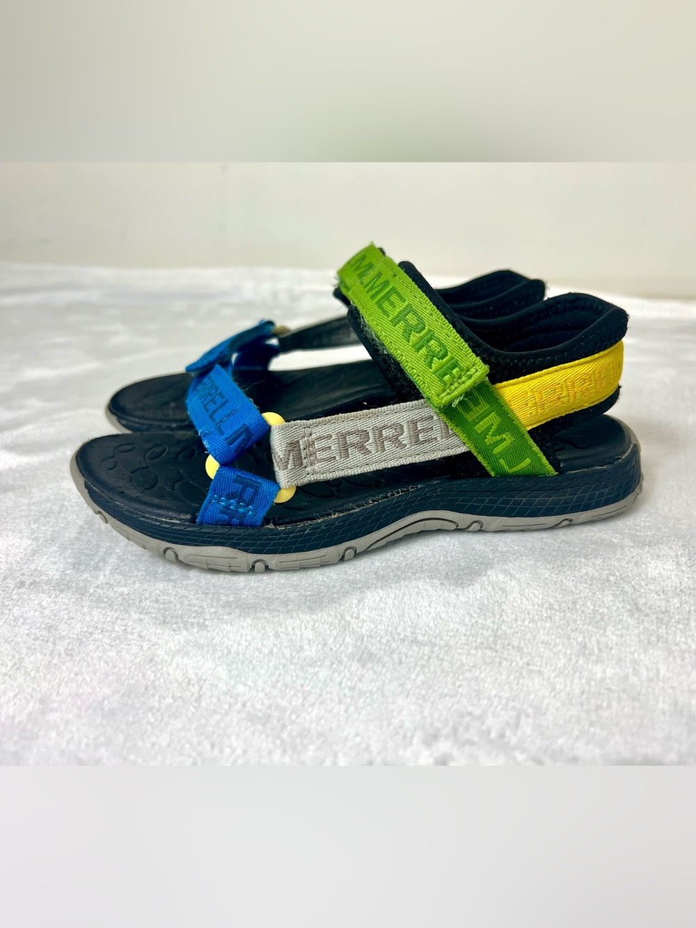 Merrell Kids Blue, Green & Yellow Adjustable Sport Sandals